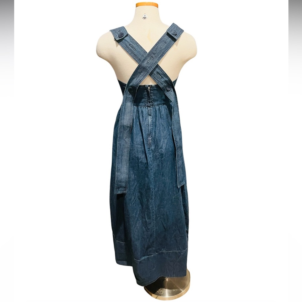 Tibi Light Weight Stone Wash Sculpted Dress Dark Enzyme Wash Size 6 NWT - Picture 12 of 16